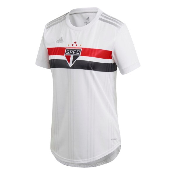 Camiseta São Paulo 1ª Kit Mujer 2020 2021 Blanco